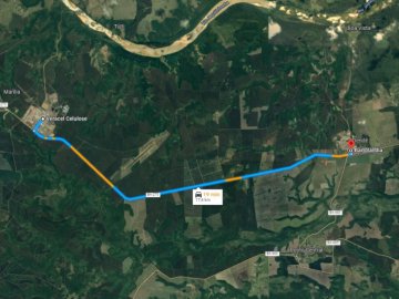  17 km da Veracel celulose